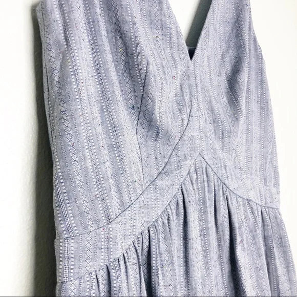 Color Block Blue Stripe Sleeveless V-Neck Mini Dress Women’s Size Small NWT - Picture 3 of 15